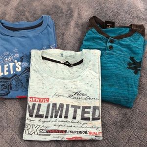 Lot of 3 boys shirts. Size M. Fair condition